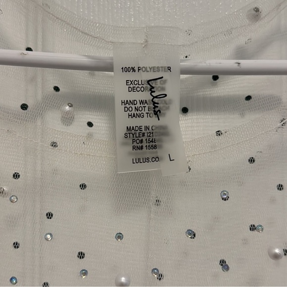 Lulus Rhinestone Pearl Coverup - Picture 4 of 4